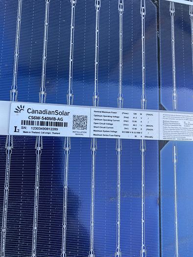 2023 Canadian Solar CS6W-540MB-AG
