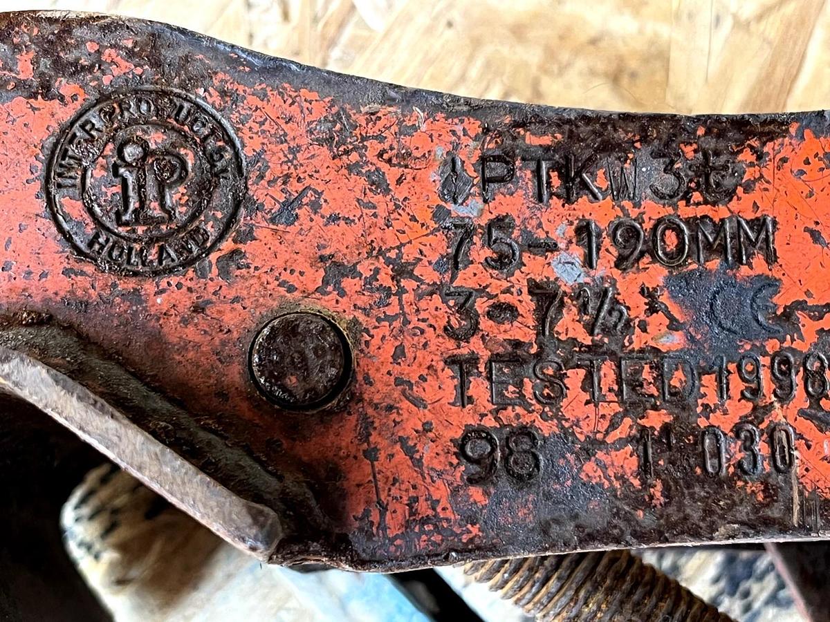 Used CAMLOK PTKW3T  Beam Clamp WLL-3ton  3-7 inch Flange. Code 6