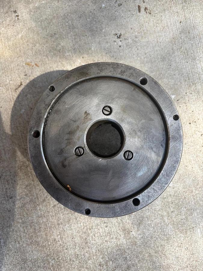 Used PHASE 2,  6 1/2 " 3-Jaw Chuck 1 1/2" Hole Self Centering Jaws