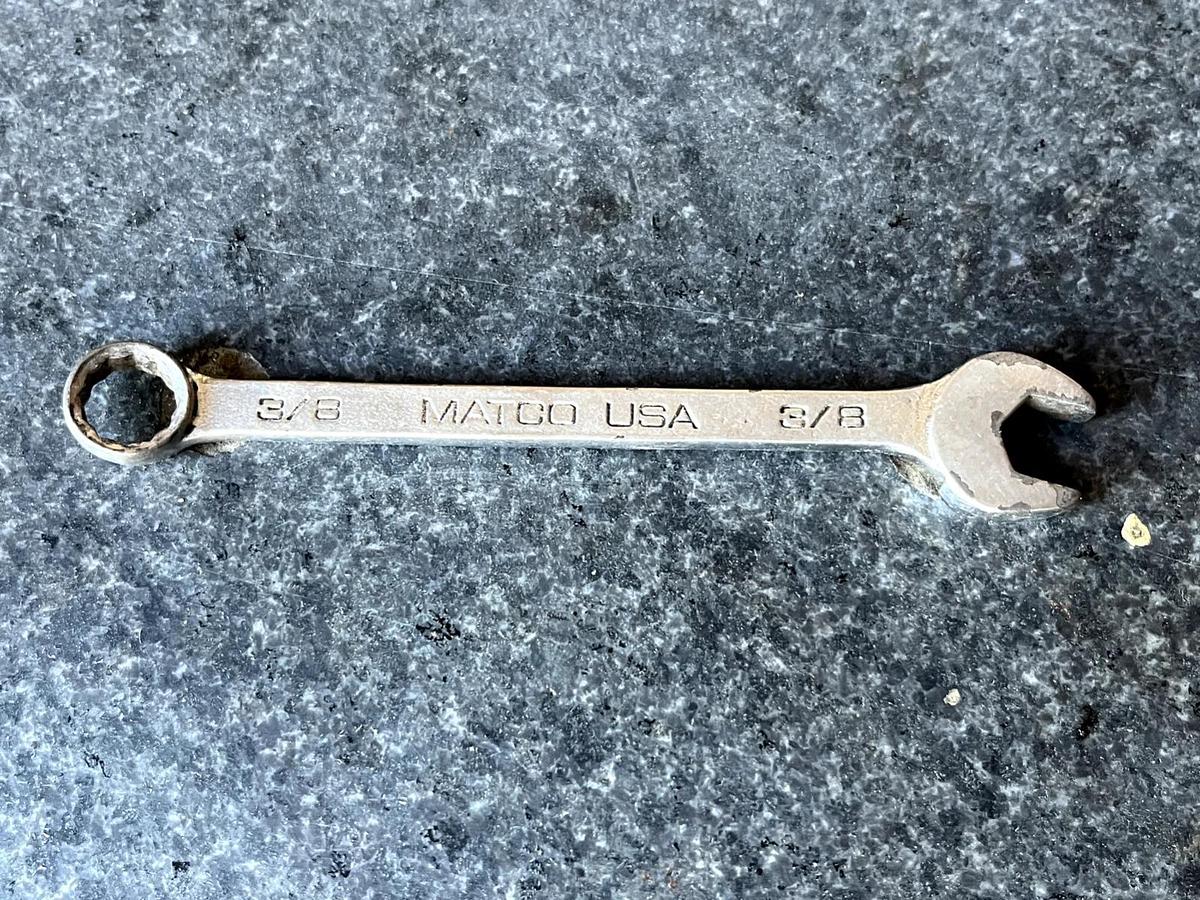 Used MATCO Tools USA WCH122, 3/8" COMBINATION WRENCH, 4.7" Long, 12Pt.