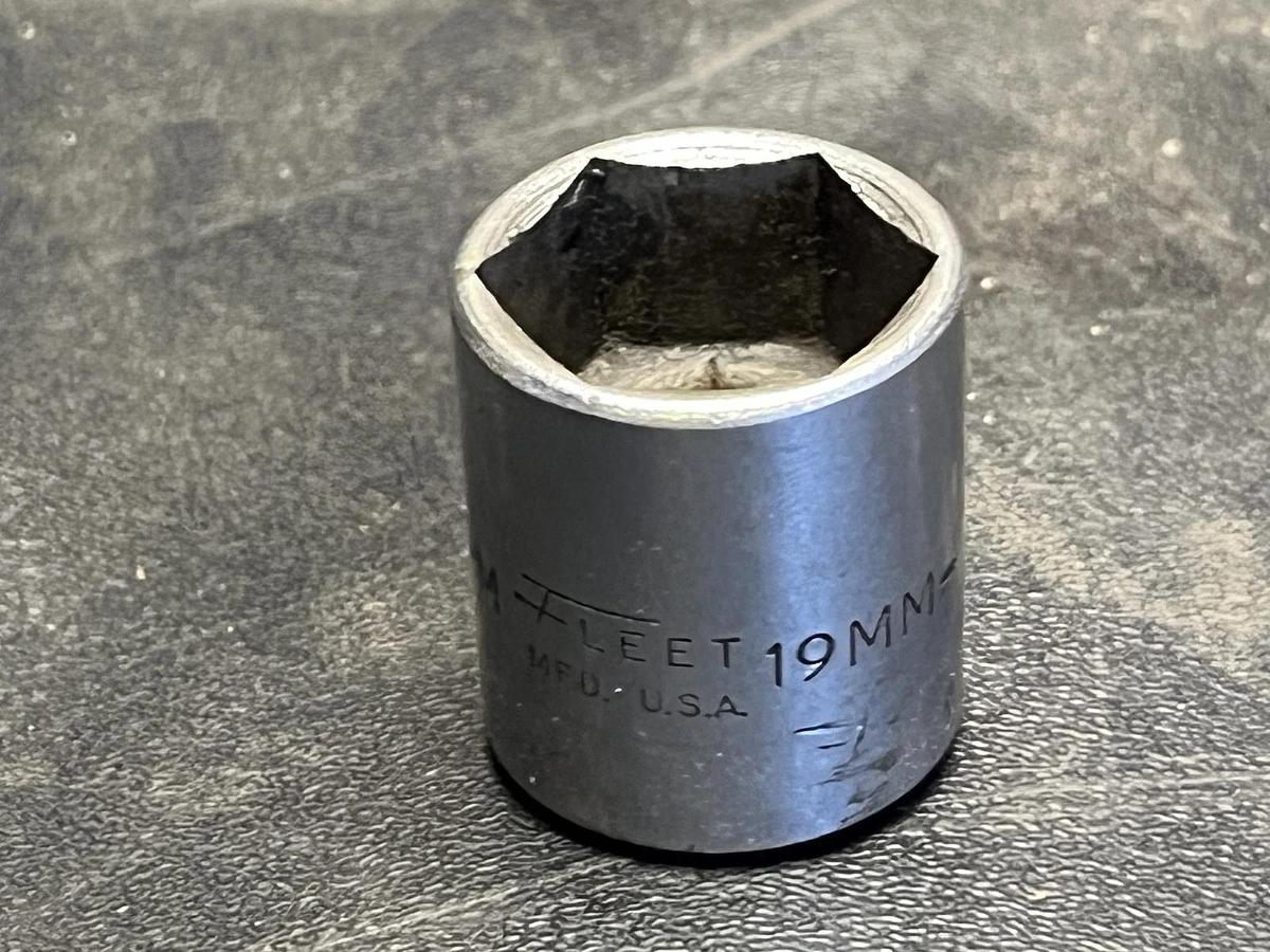 Used Fleet 1219MD 19mm 12pt 3/8" Drive Socket