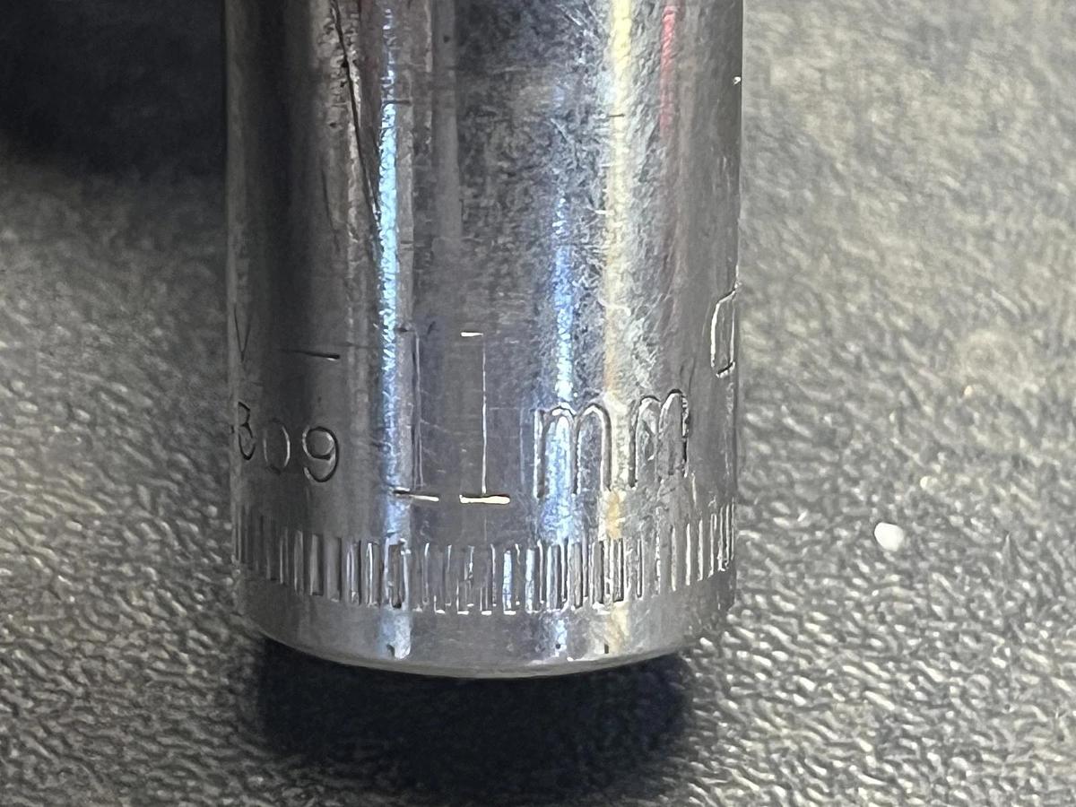 Used Craftsman USA 11mm 12 Point 3/8" Drive Shallow Socket 44309 G Series