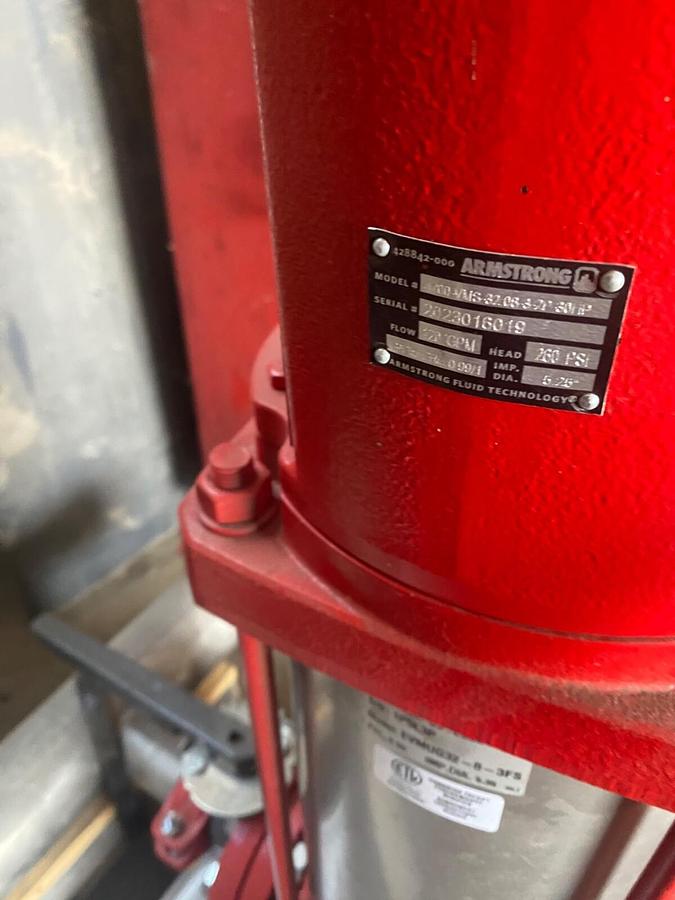 Used Armstrong Vertical Multistage Water Pump VMS 4700