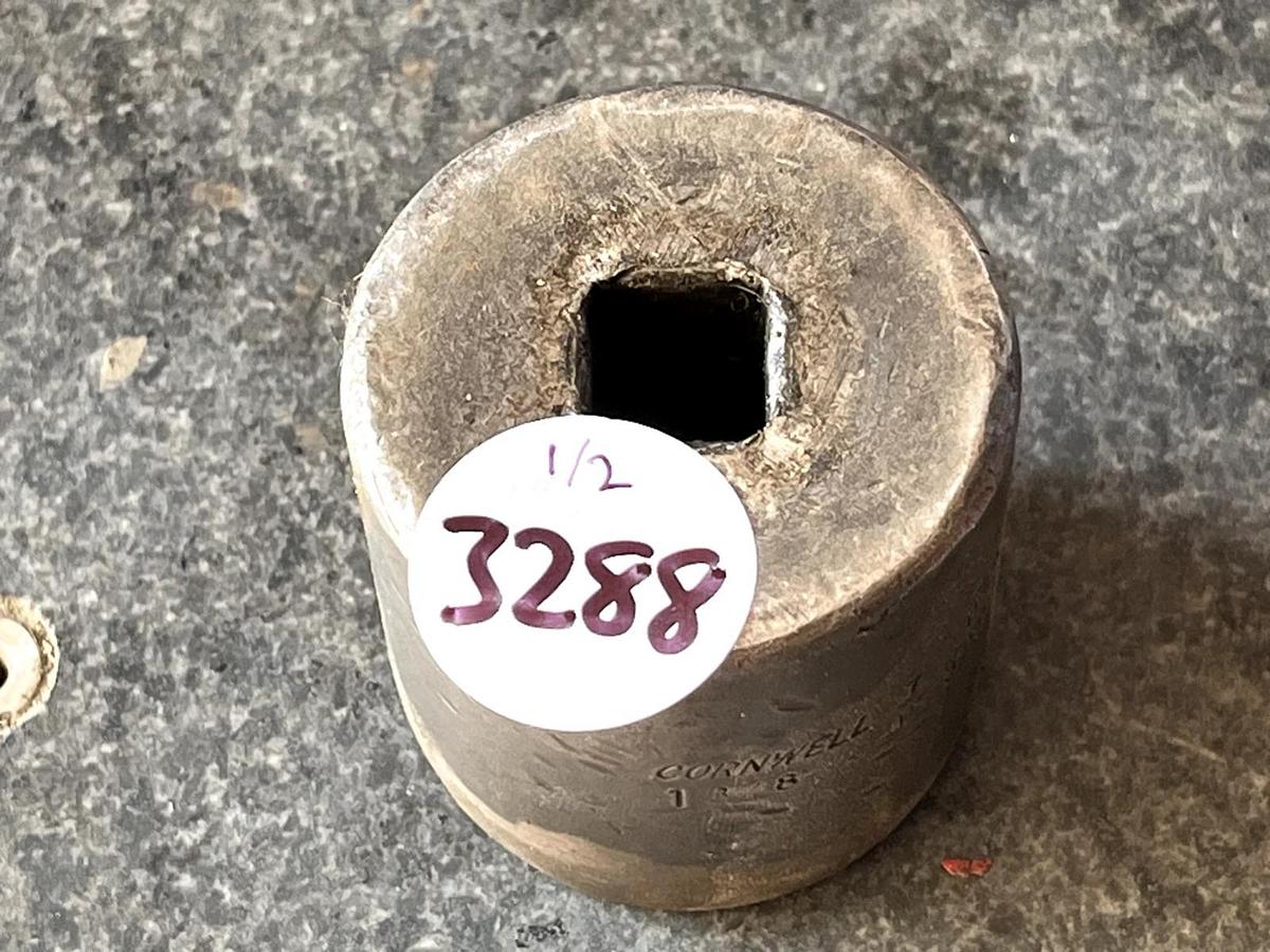 Used CORNWELL TOOLS P3244 - 1-3/8" SOCKET 1/2" DRIVE 6 POINT MADE IN USA TOOL