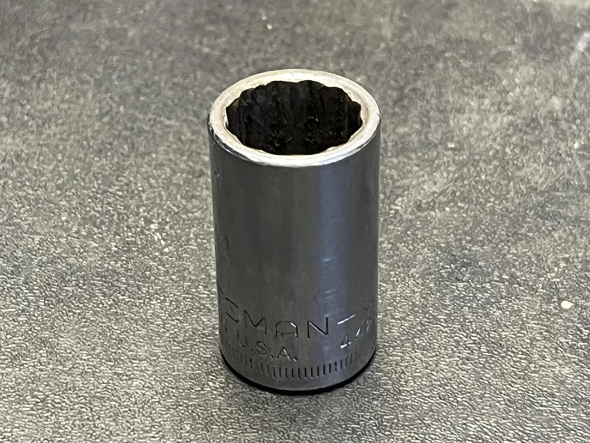 Used Craftsman Vintage 15MM 12 Point 1/2" Drive Shallow Socket V Series USA 44236