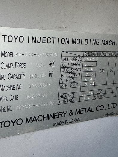 Used 2015 Toyo Si-500-5/K600DU