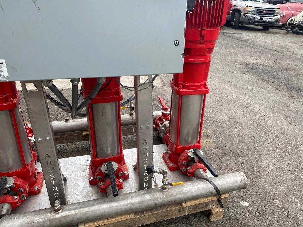 Used Armstrong Pumps HyFab EMVP T-22N Triplex variable speed pressure booster