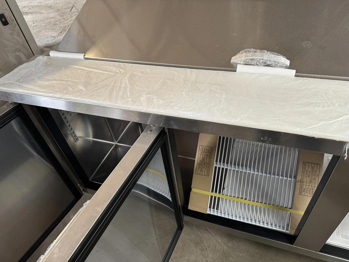 Blue Air BLPT72-HC 72" Three Section Sandwich Prep Table, 20.2 cu. ft.