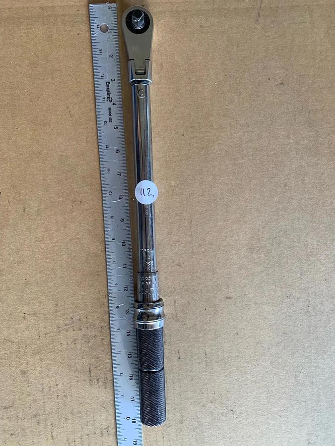 Used MATCO TOOLS 3/8 DRIVE 15-75 FOOT POUND TORQUE WRENCH TRB75FK FLEX HEAD