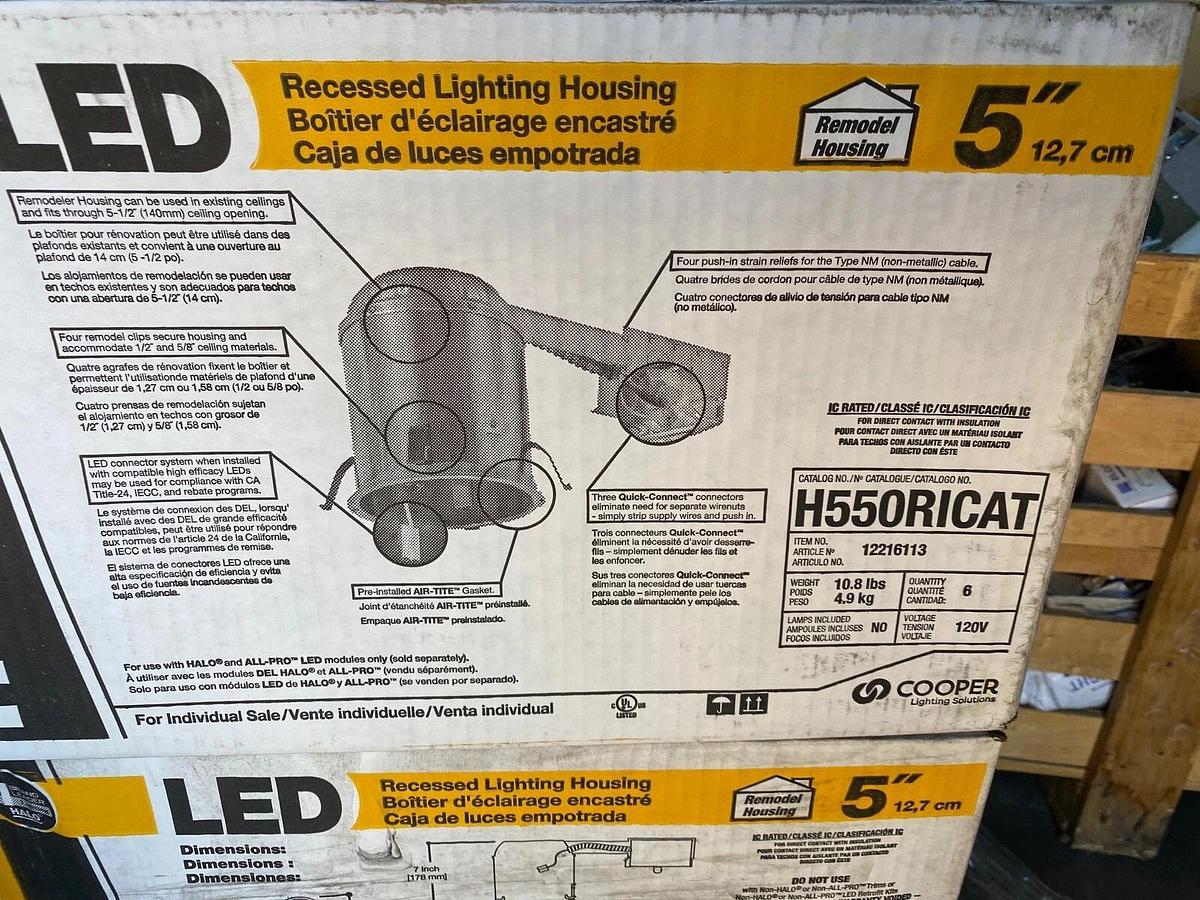 Used HALO H550RICAT NEW in Box QUANTITY 6 IN BOX