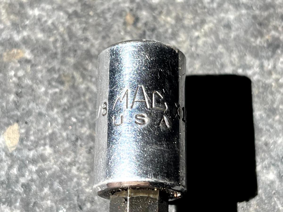 Used Mac Tools USA 3/8" Drive 3/8" SAE Hex Bit Chrome Socket Driver X126DS