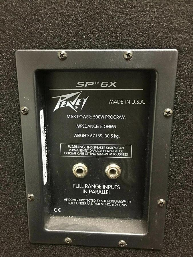 Used PEAVEY SP6  passive quasi 4way bi-ampable 2000w PA speaker