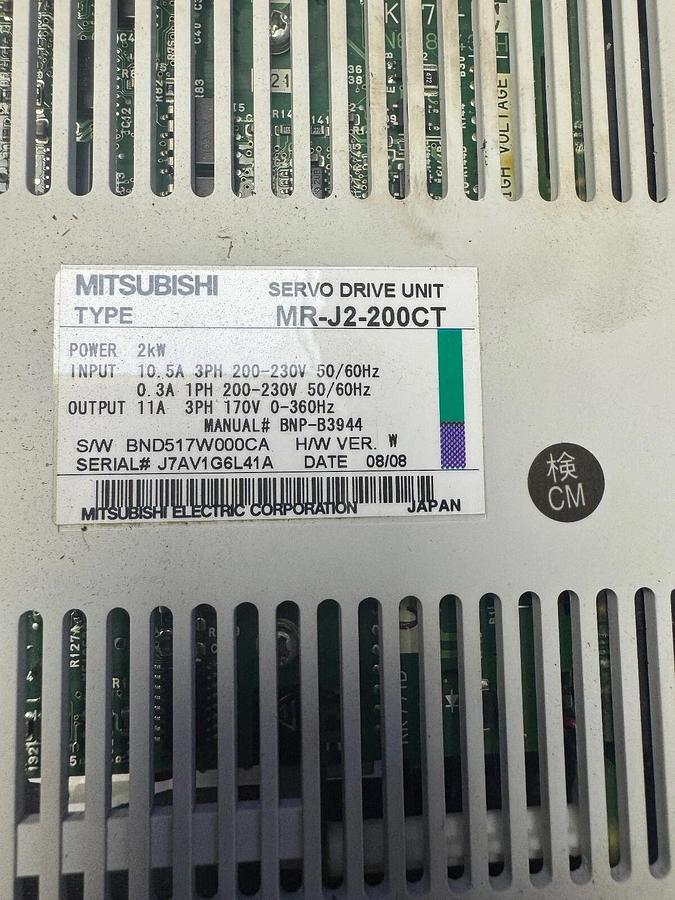 Used Used MITSUBISHI MR-J2-200CT Servo Drive