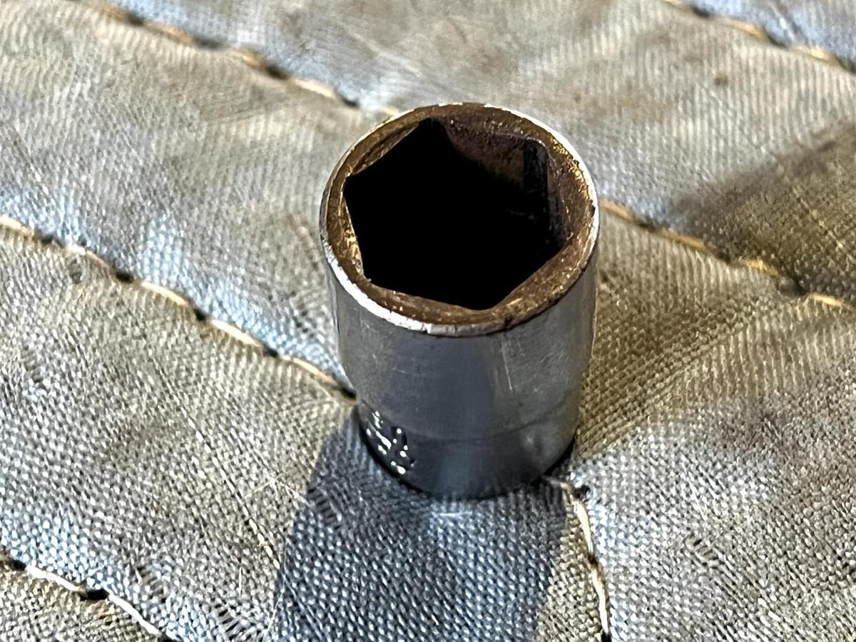 Used Snap-On Tools 6 Point 1/4" Drive SAE 7/16" Shallow Socket TM14 Chrome USA