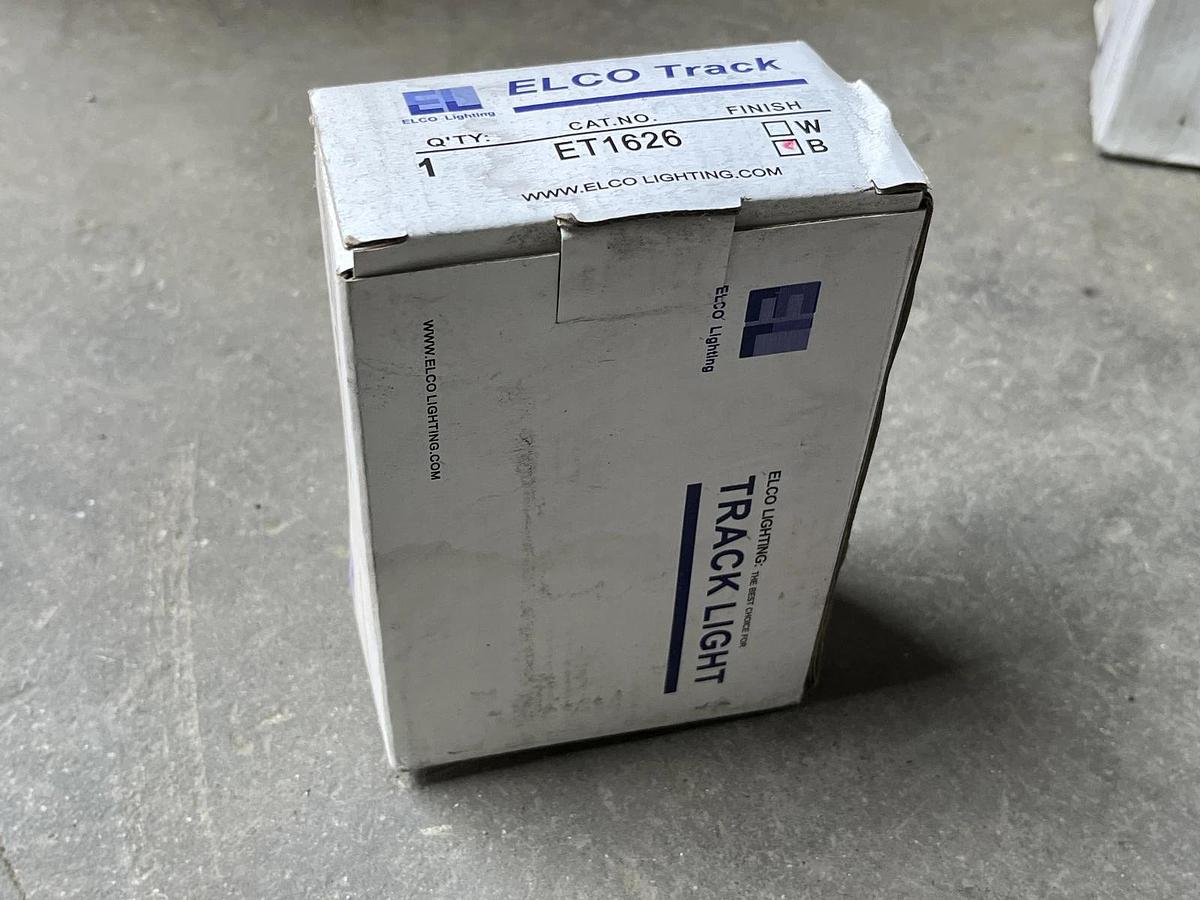 Used ELCO ET1626 Line Voltage GU10 Bowen™ Track Fixture Gimbal 50W Black