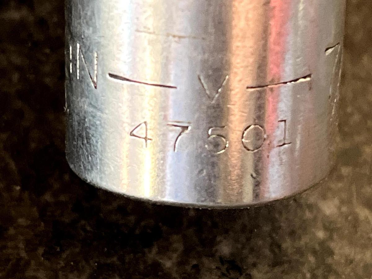 Used Craftsman 7/16" 12 Point 1/2" Drive Socket V 47501 Made In USA