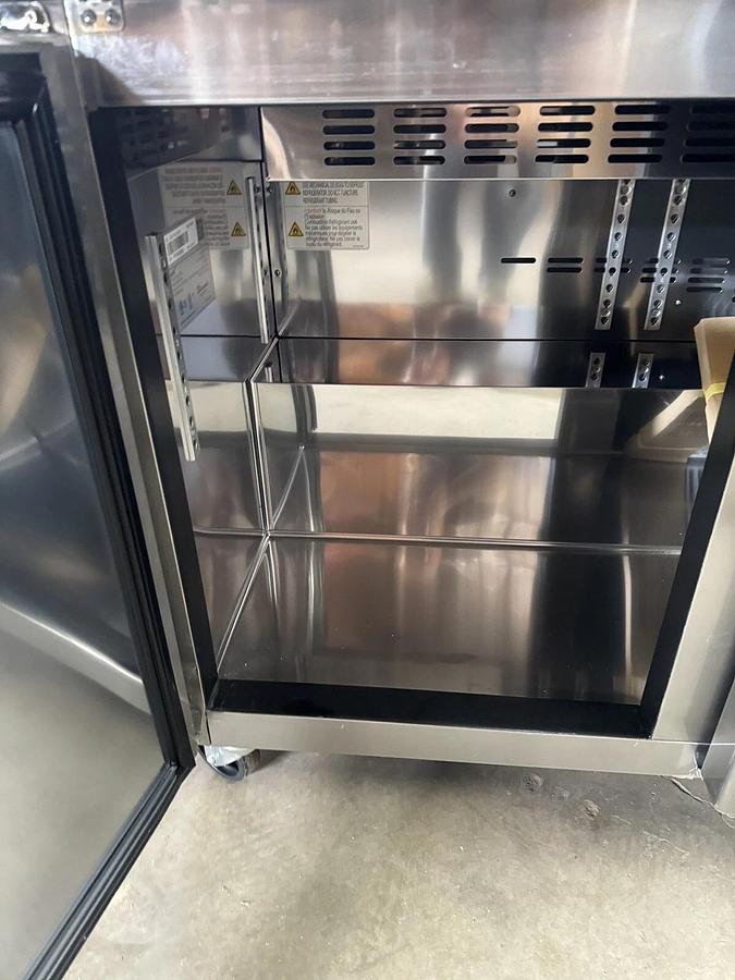 Blue Air BLPT72-HC 72" Three Section Sandwich Prep Table, 20.2 cu. ft.