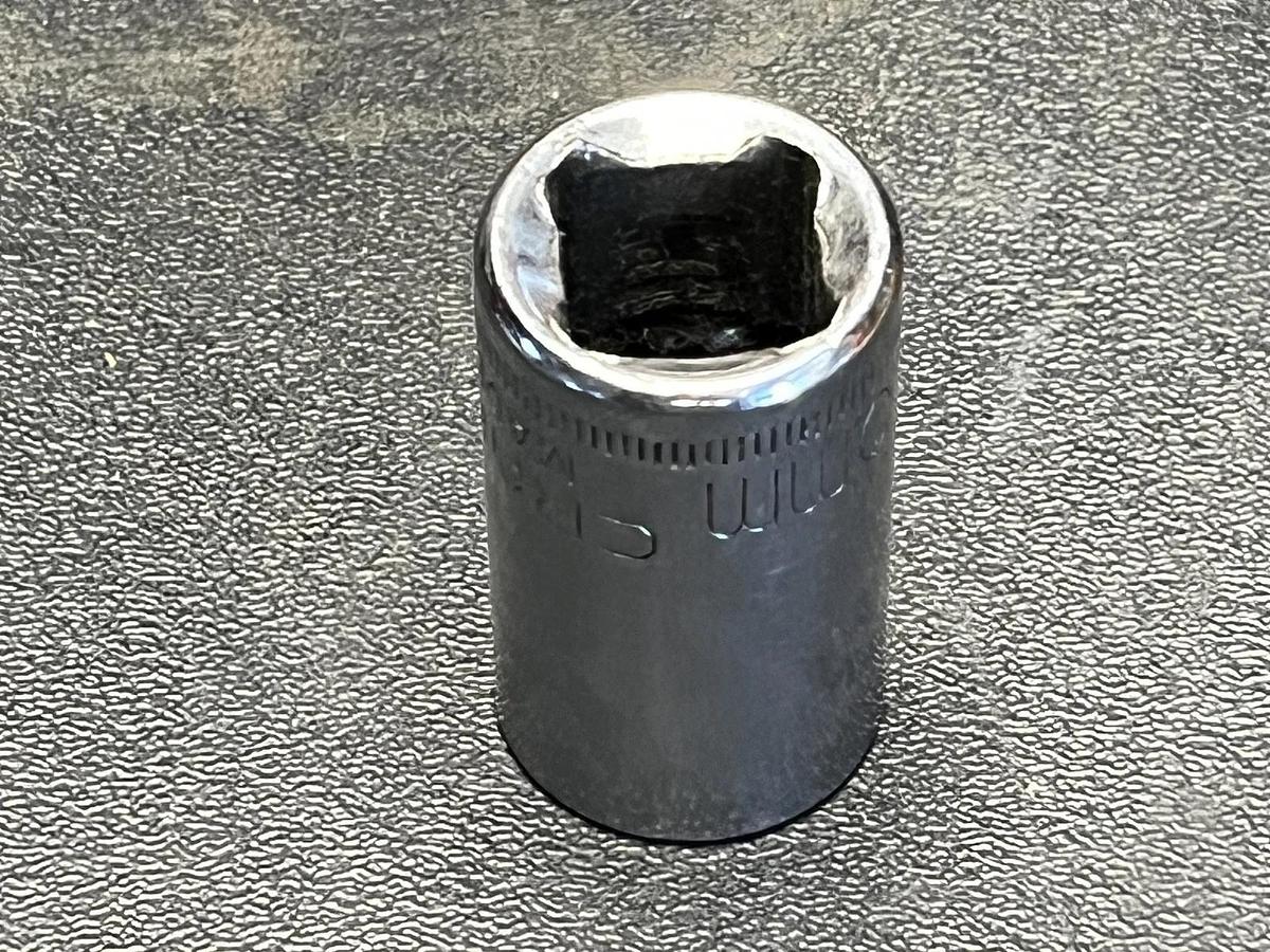 Used Craftsman Vintage 15MM 12 Point 1/2" Drive Shallow Socket V Series USA 44236