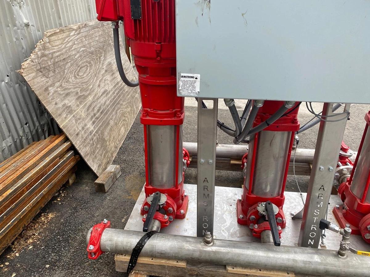 Used Armstrong Pumps HyFab EMVP T-22N Triplex variable speed pressure booster