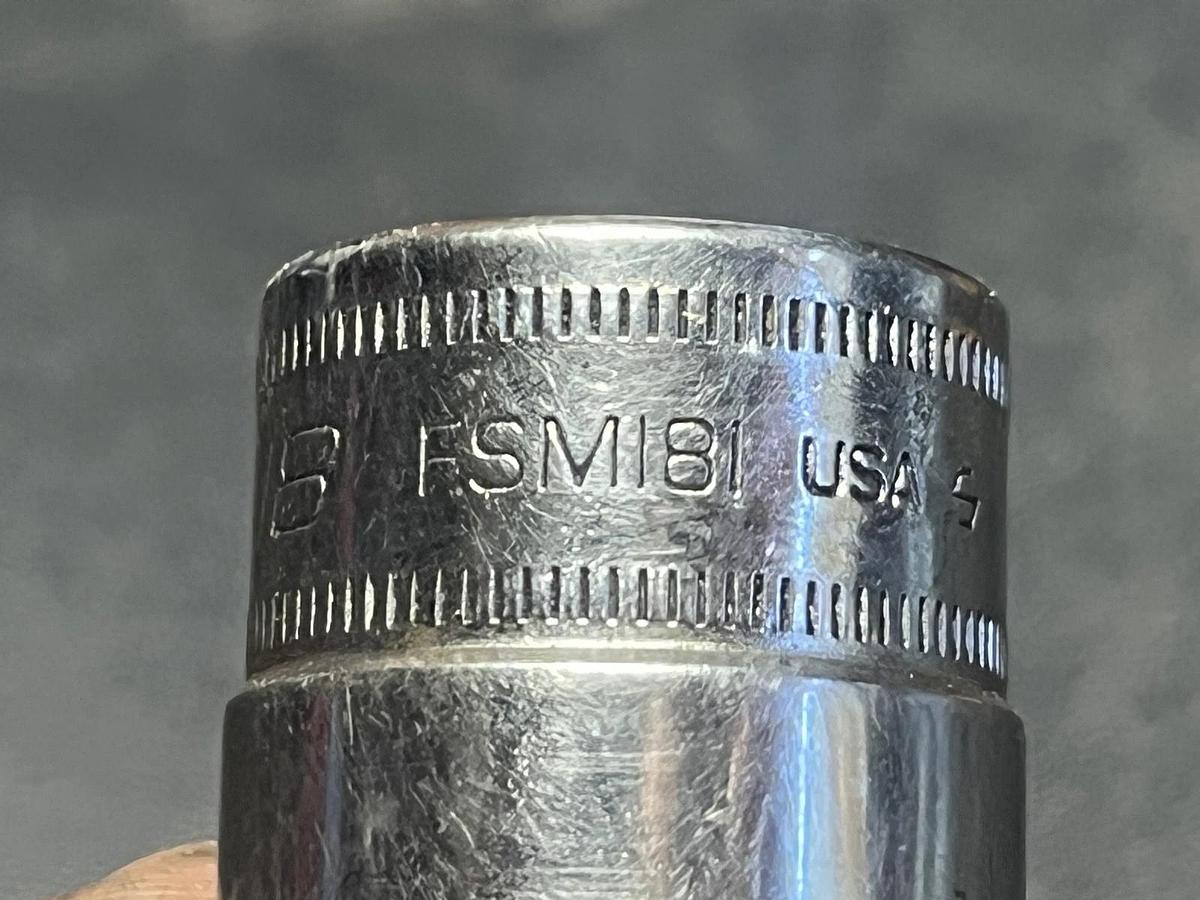 Used Snap On Tools FSM181 18mm Metric Flank Drive Shallow Socket 3/8" Drive 6 Point