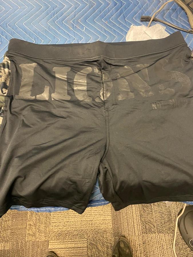 Men's Official LIONS NOT SHEEP Black Hybrid workout Short Size XL