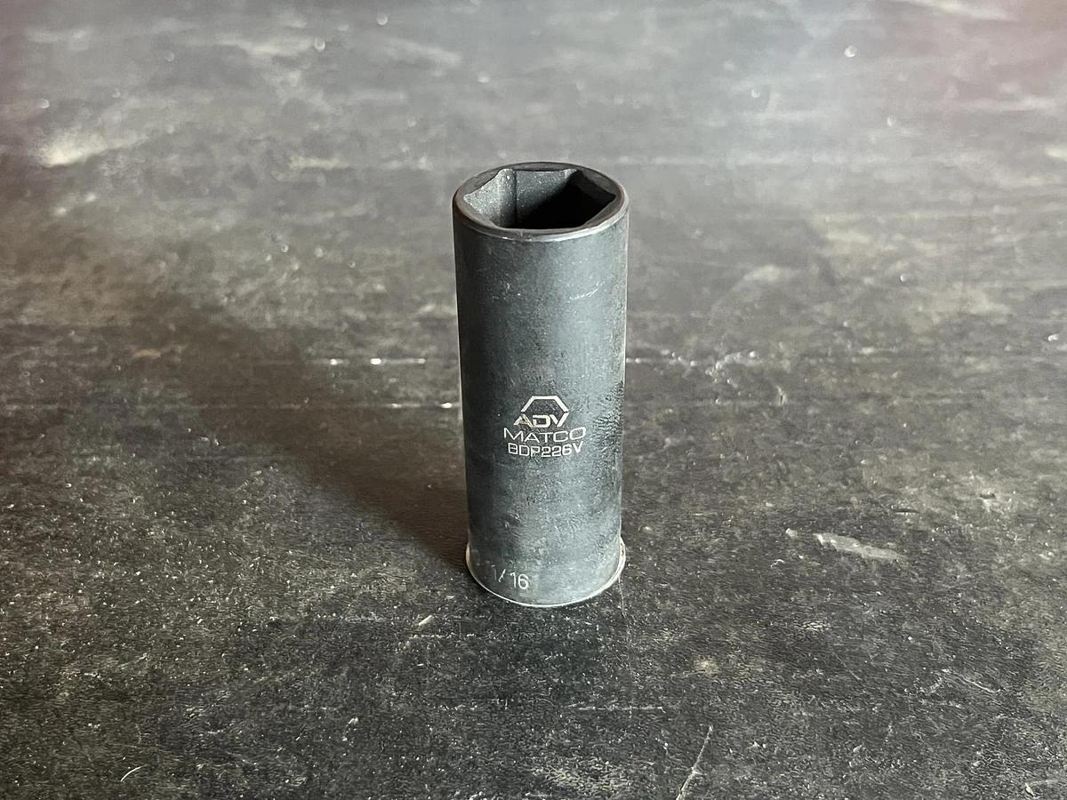 Used Matco Tools 3/8” Drive 11/16" SAE Deep 6 Point Impact Socket BDP226V