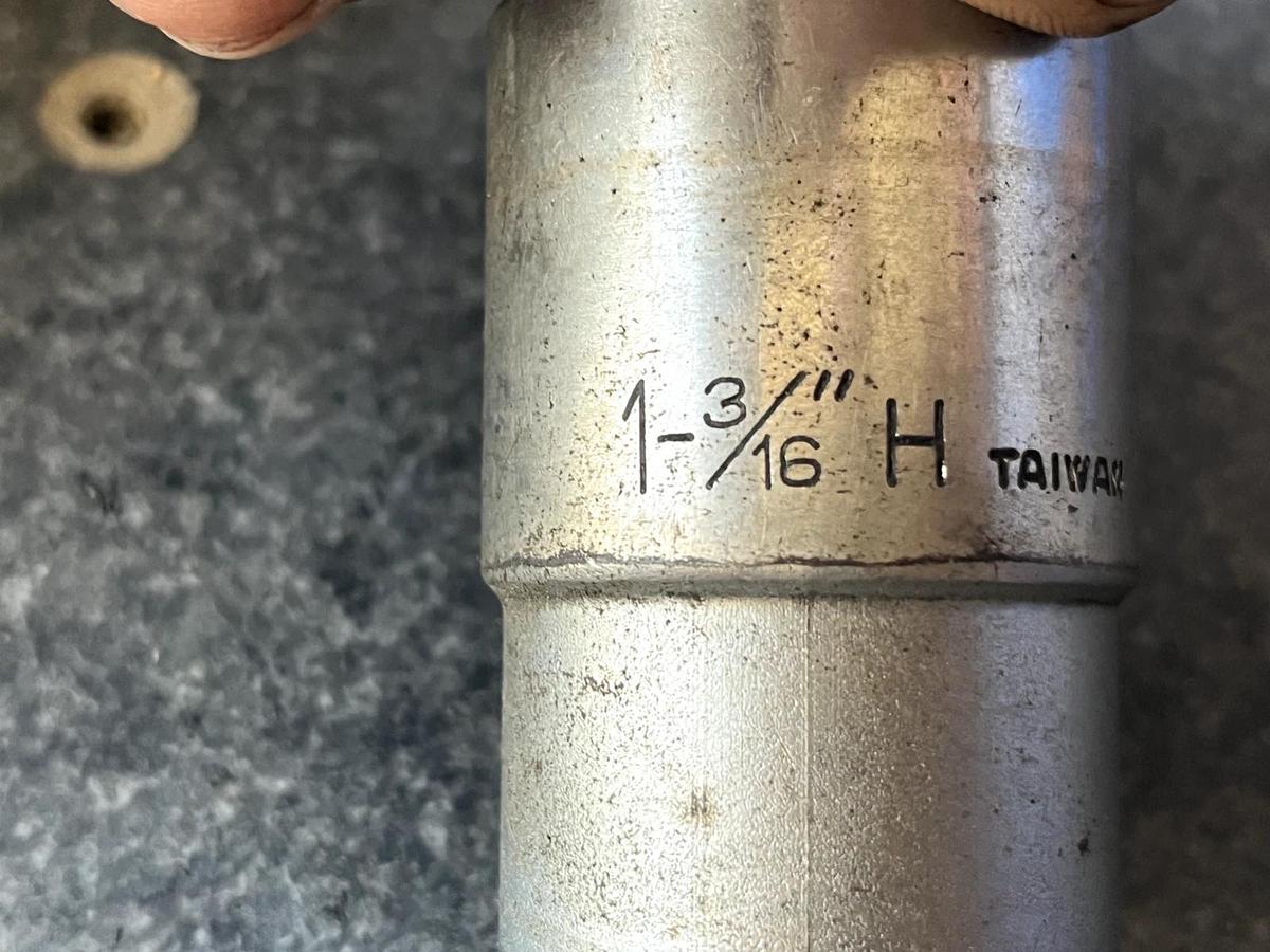 Used 1/2" Drive X 1-3/16" SOCKET 12 POINT CR-MO