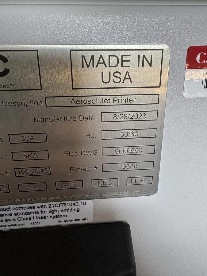 Optomec Aerosol Jet HD2 3D Printer