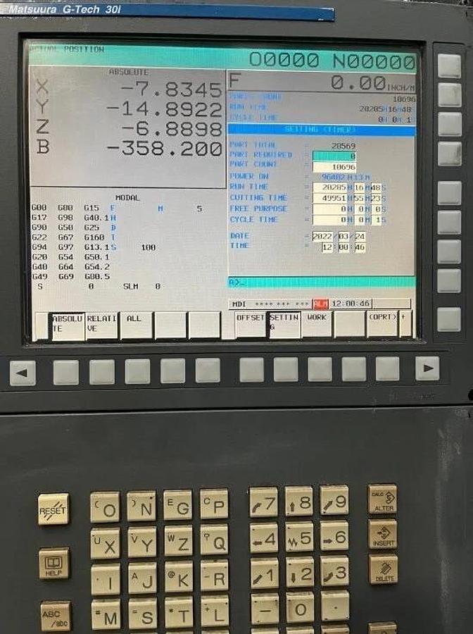Used MATSUURA H-PLUS-630 CNC HMC 2007  7 Pallet Pool