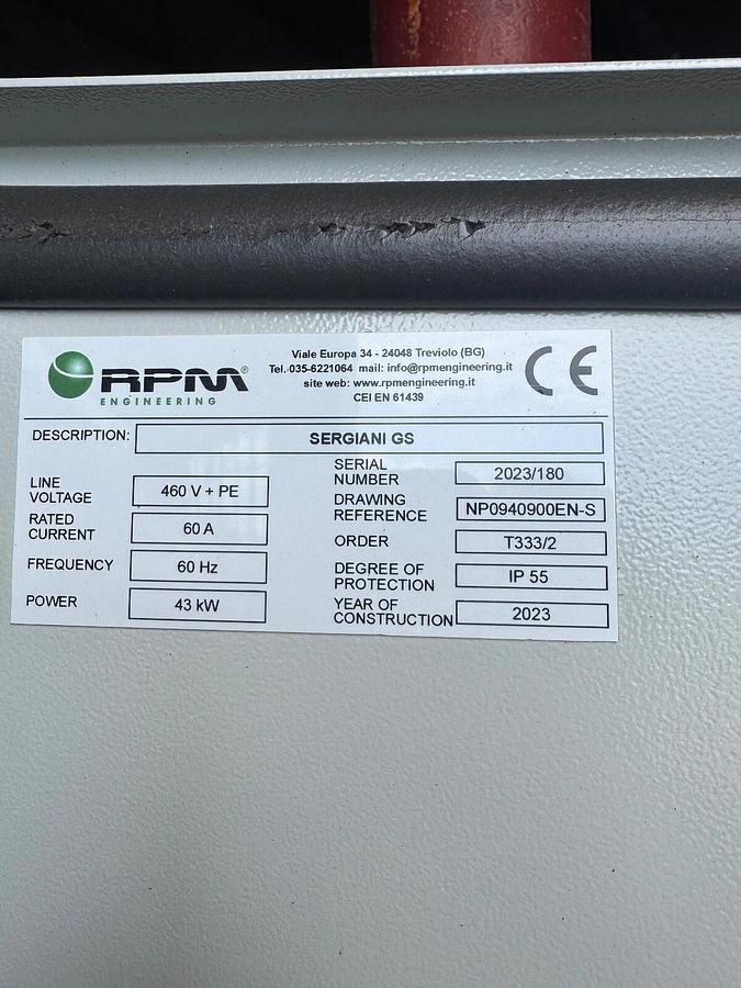 NEW 120 TON HEATED PLATTEN HYDRAULIC PRESS SERGIANI GS-6-120