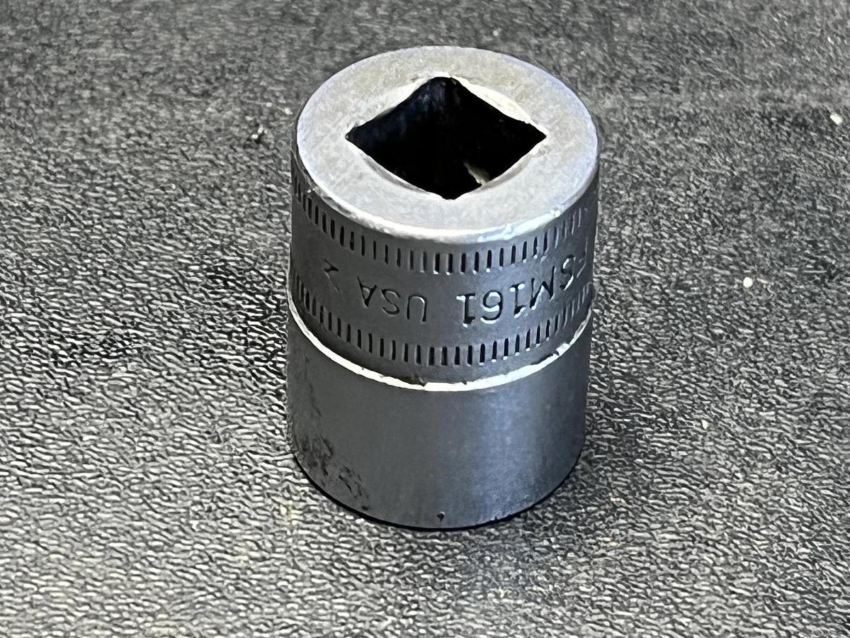Used snap on fsm161 16mm 3/8 drive metric shallow 6 point chrome socket