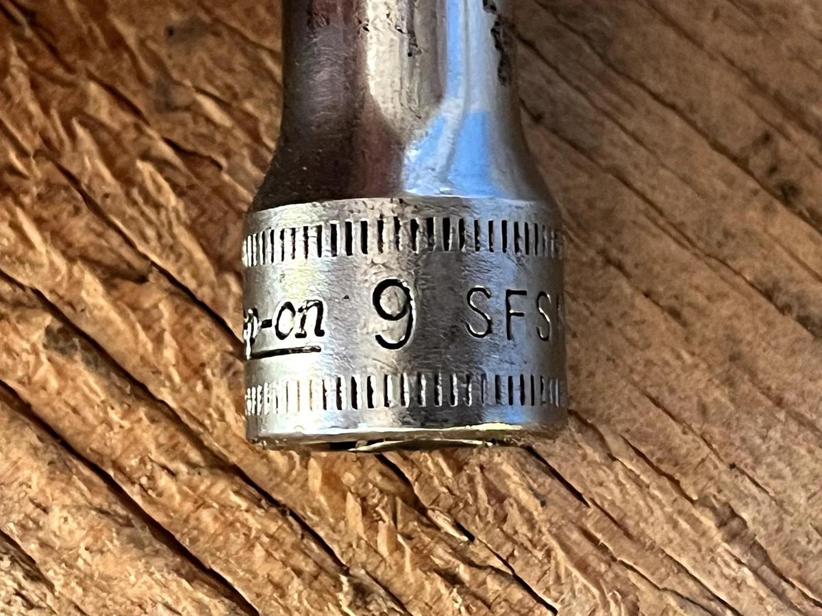 Used SNAP ON  SFSM9  3/8" Drive 6-Point Metric 9mm Deep Socket  USA