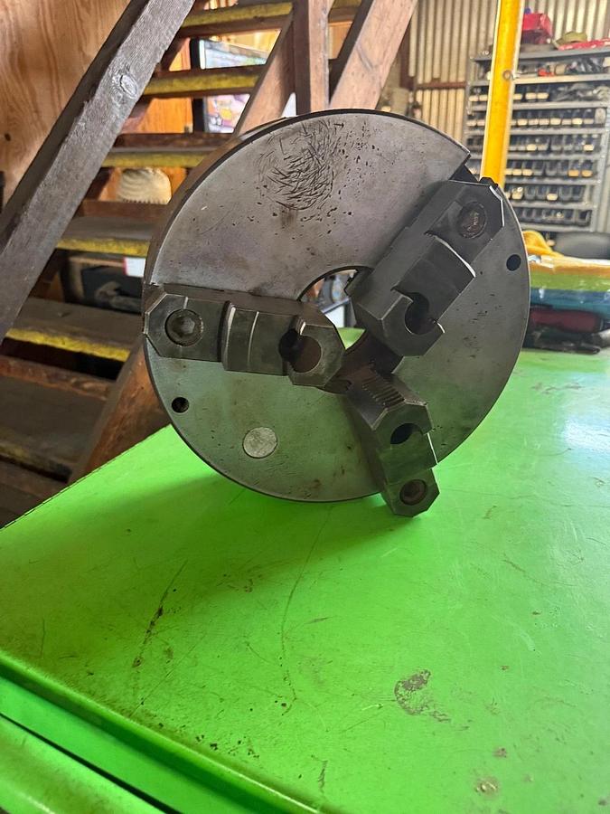 Used PHASE 2,  12" 3-Jaw Chuck 4" Hole Self Centering Jaws