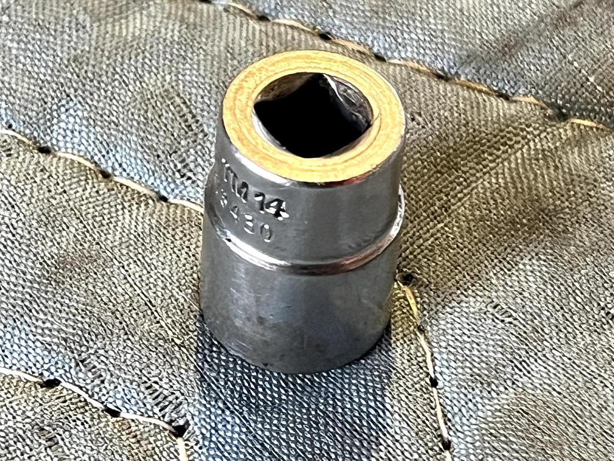 Used Snap-On Tools 6 Point 1/4" Drive SAE 7/16" Shallow Socket TM14 Chrome USA