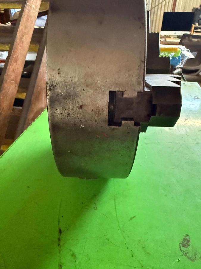 Used PHASE 2,  12" 3-Jaw Chuck 4" Hole Self Centering Jaws
