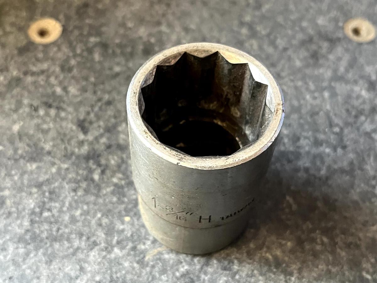 Used 1/2" Drive X 1-3/16" SOCKET 12 POINT CR-MO