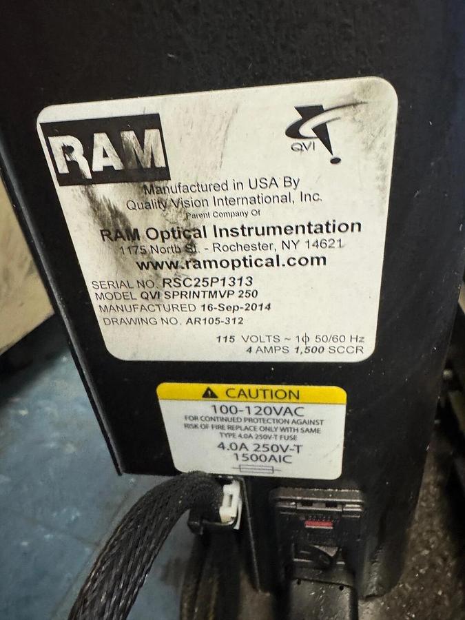 Used OGP MVP 250 Vision Measurement System Smartscope w/QVI Controller.  Software key