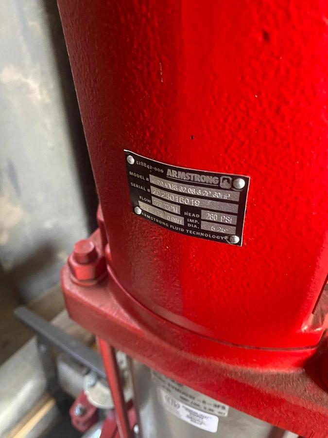 Used Armstrong Vertical Multistage Water Pump VMS 4700