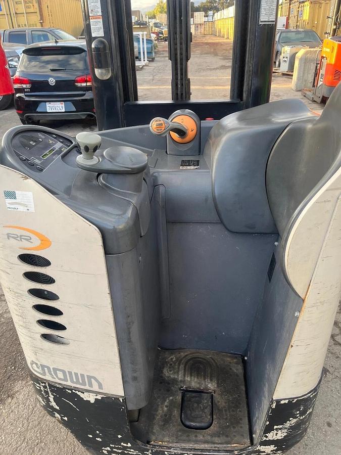 Used Crown RR5225-45 Reach Truck with Charger Side shift – 5012 Hours – 36V System
