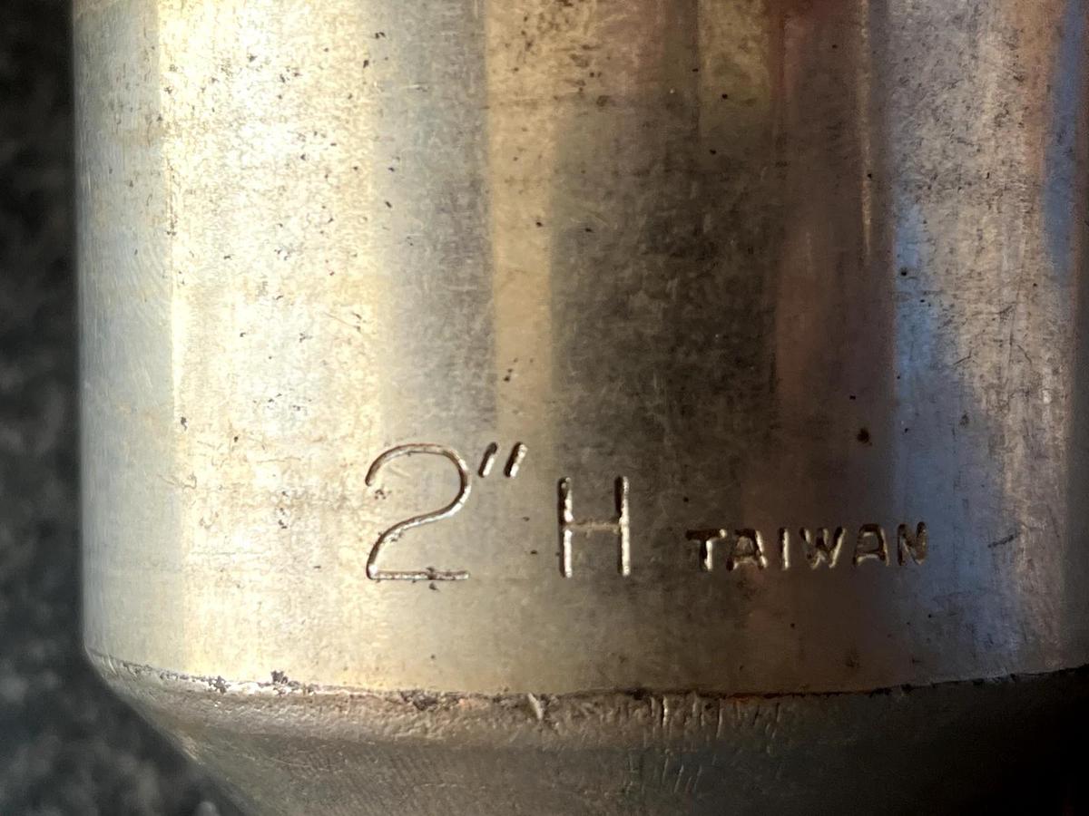 Used 12-Point Chrome SAE 2" Socket with 3/4" Drive