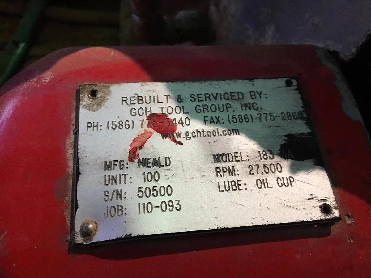 Used Heald Red Head Internal Grinding Spindle Model 183 27,500 RPM