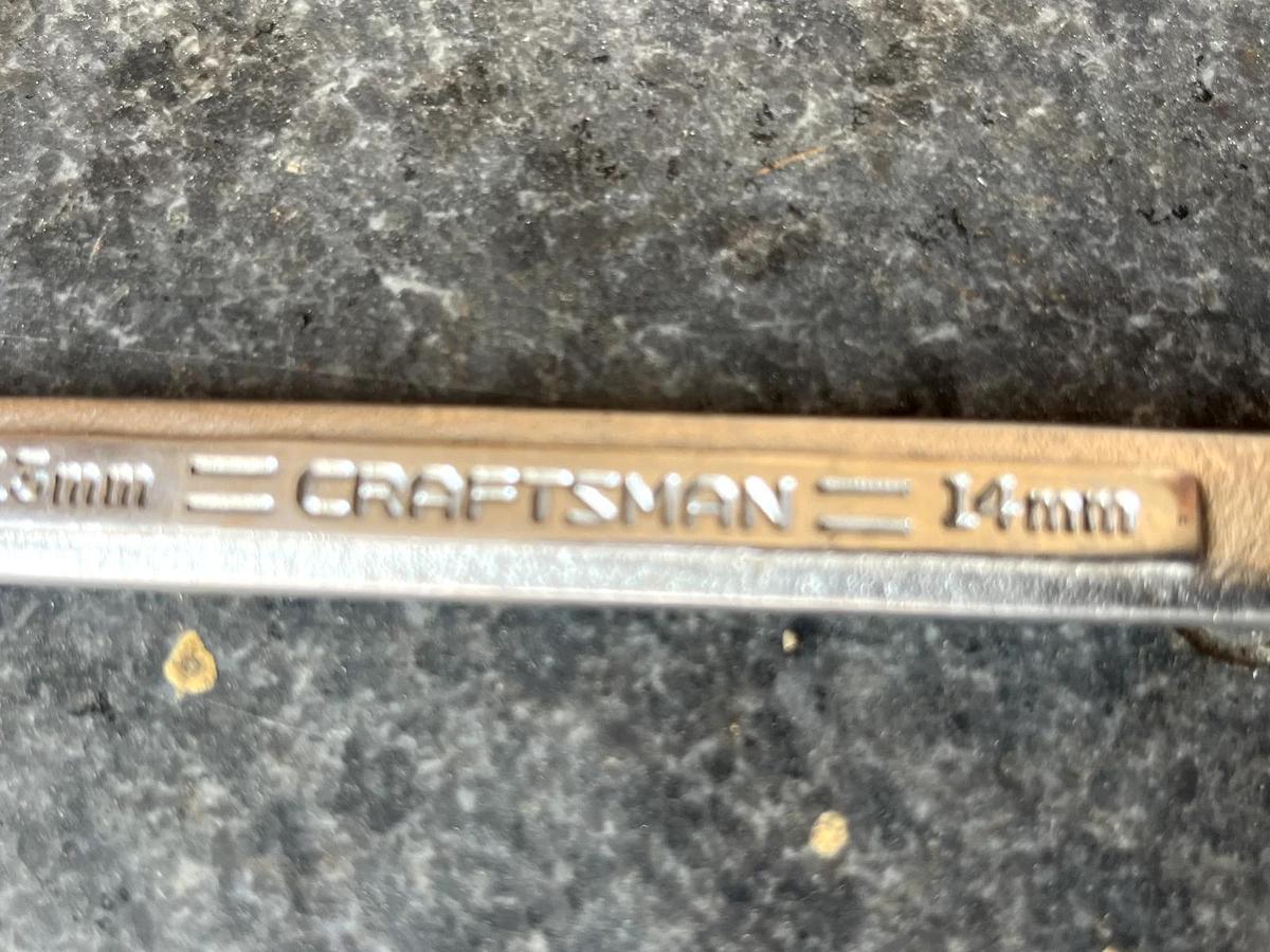 Used CRAFTSMAN -VA- 44177  13mm  x  14mm Flare Nut Metric Wrench  USA Hand Tool