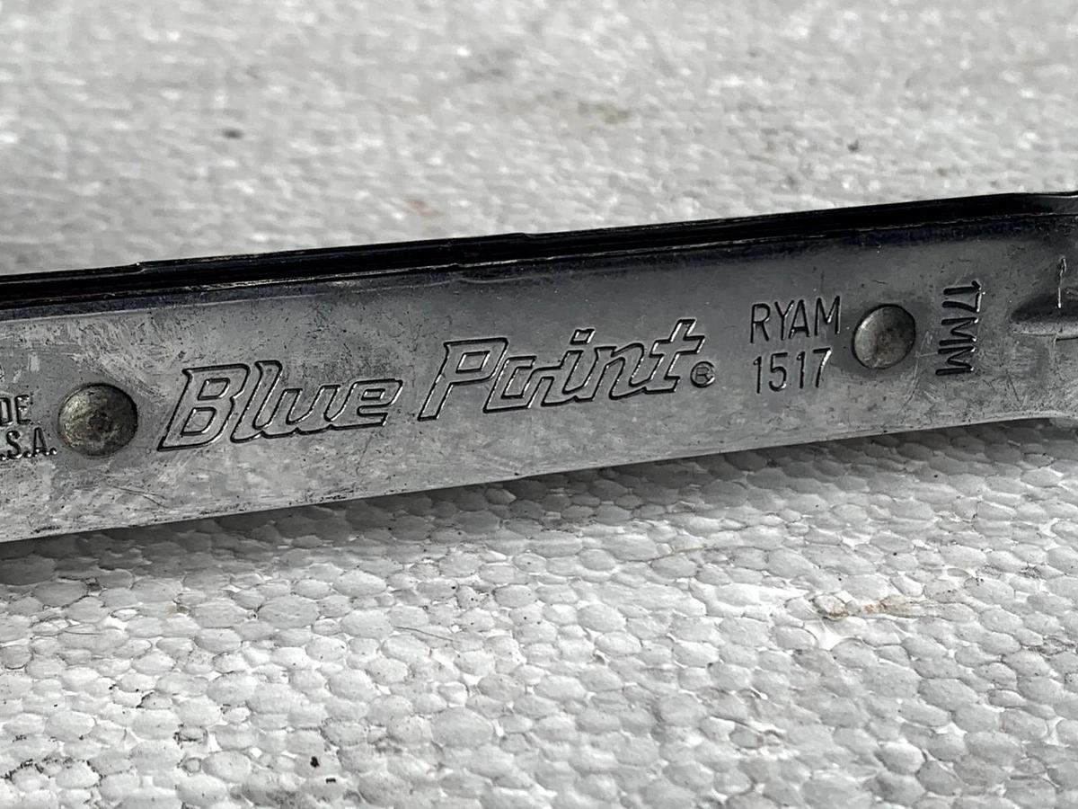 Used Blue-Point Tools USA 15mm 17mm 12pt 25° Offset Ratcheting Wrench RYAM1517