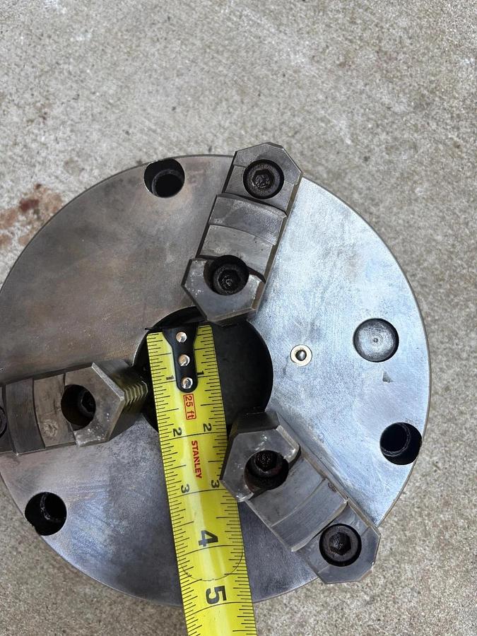 Used PHASE 2,  8" 3-Jaw Chuck 2" Hole Self Centering Jaws