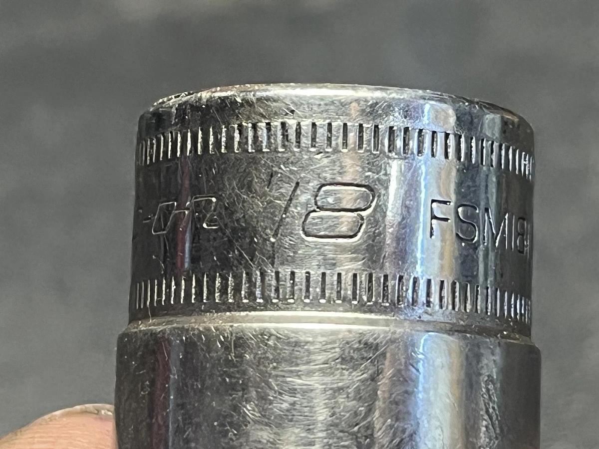 Used Snap On Tools FSM181 18mm Metric Flank Drive Shallow Socket 3/8" Drive 6 Point