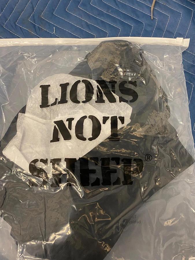 Men's Official LIONS NOT SHEEP BLACK/CAMO Hybrid workout Short Size S