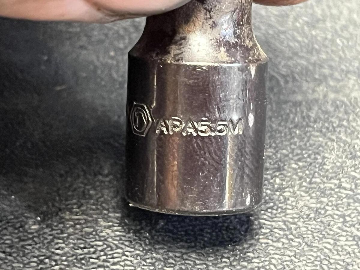 Used Matco APA5.5M 1/4" DRIVE 5.5MM METRIC PRO NON-SLIP IMPACT SOCKET