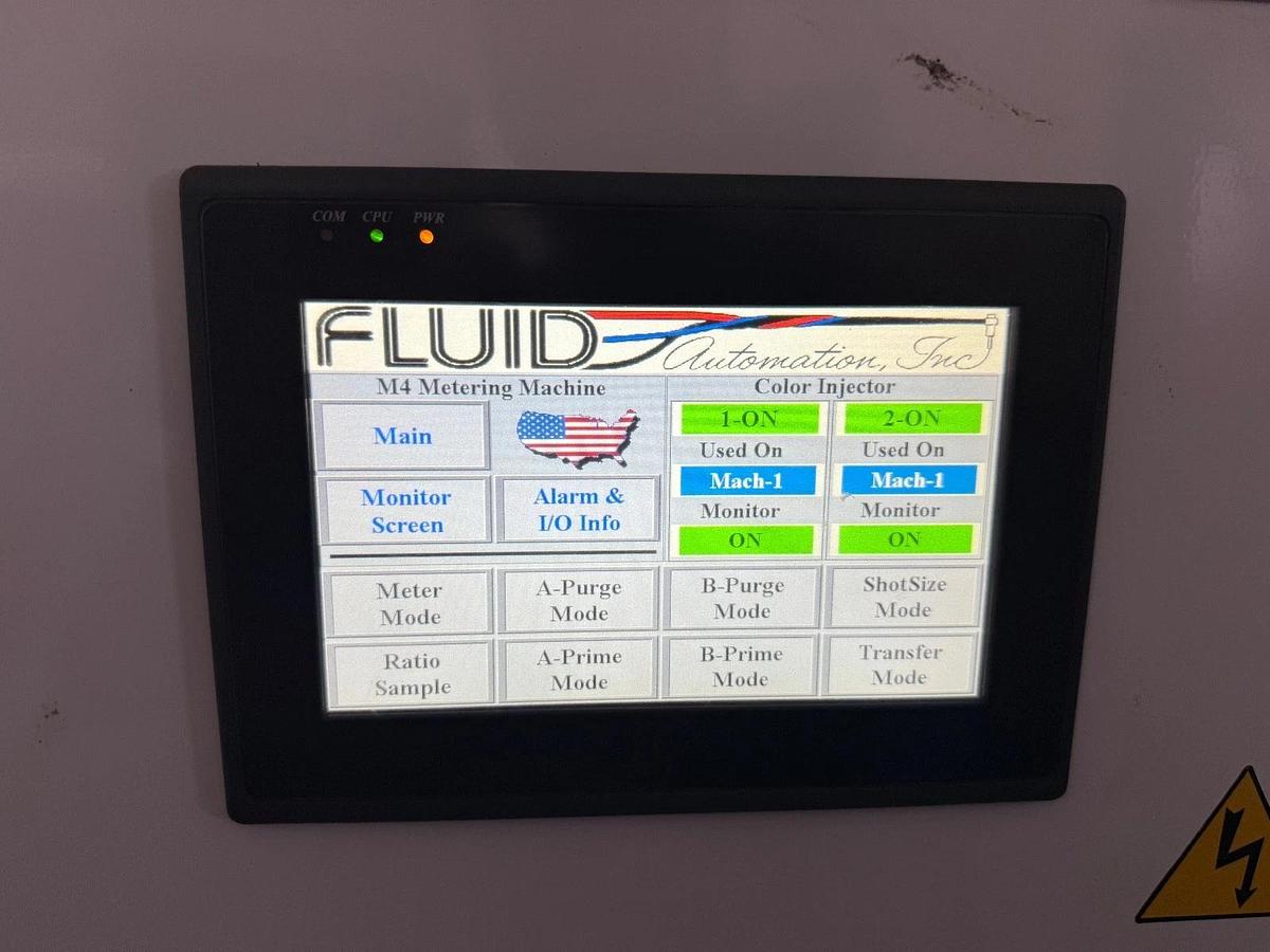 Used Fluid Automation M4-55MLR Meter-Mix Dispense System - 120V - Powers Up as Shown