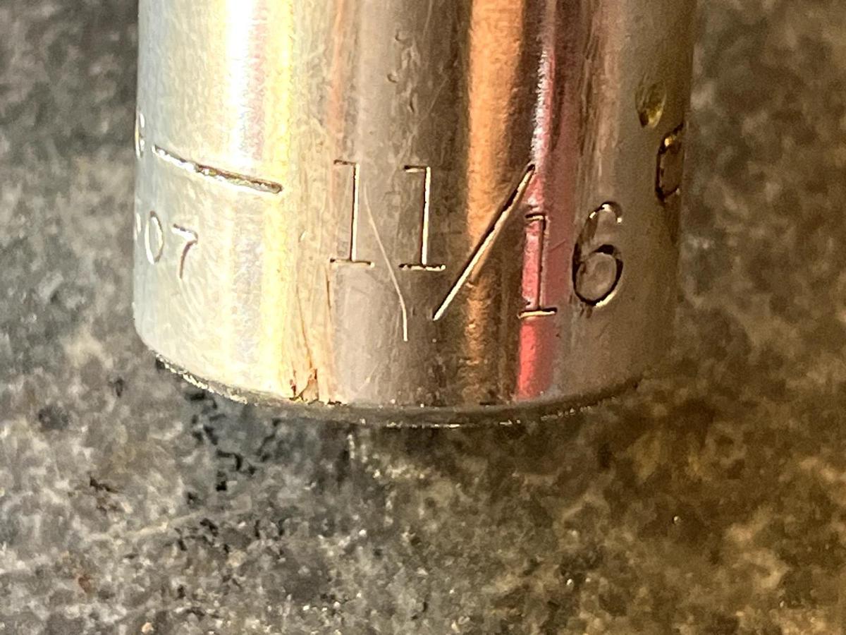 Used Vintage Craftsman SAE 11/16” Socket, -G-, 1/2 Drive, 12 Point, 47507 - USA 🇺🇸