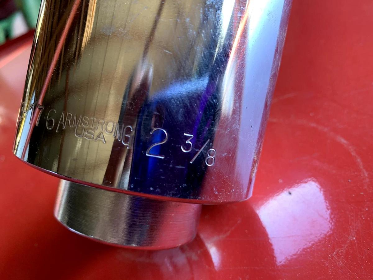 Used Armstrong 1" Drive, 2 3/16 Deep Impact Socket, 12 Points, #13-176